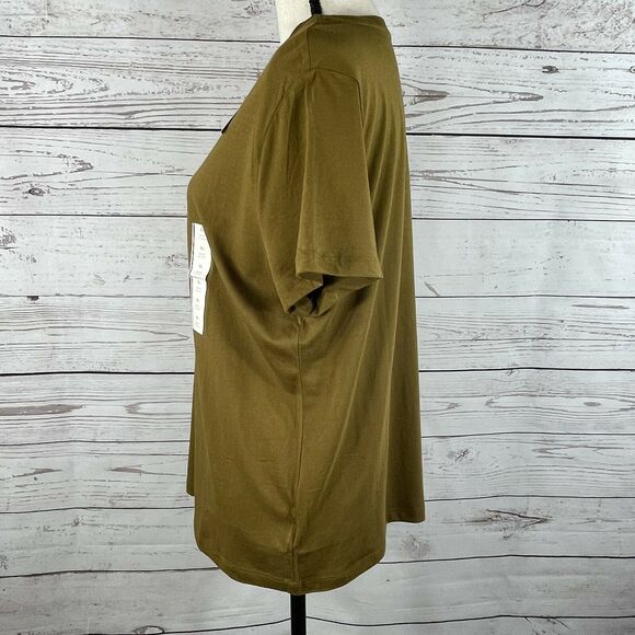 A New Day X-Large T-Shirt Crew Neck Short Sleeve Olive Green New - Picture 4 of 6